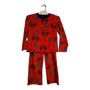 Marvel Spiderman Boys Medium Red and Black Pajama Set